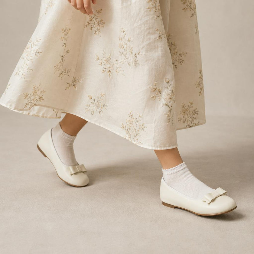 Camille Ballet Flat | Bone Leather