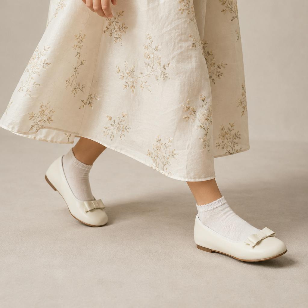 Camille Ballet Flat | Bone Leather