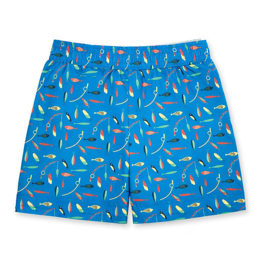 Fishing Lure Print Swim Trunk