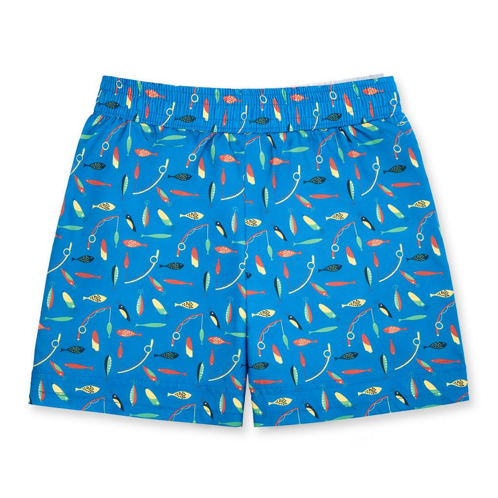 Fishing Lure Print Swim Trunk