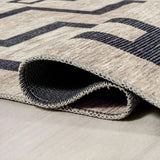 Ashkii Minimalist Medallion Machine-washable Area Rug