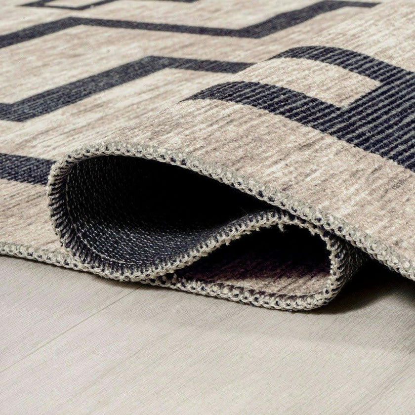 Ashkii Minimalist Medallion Machine-washable Area Rug