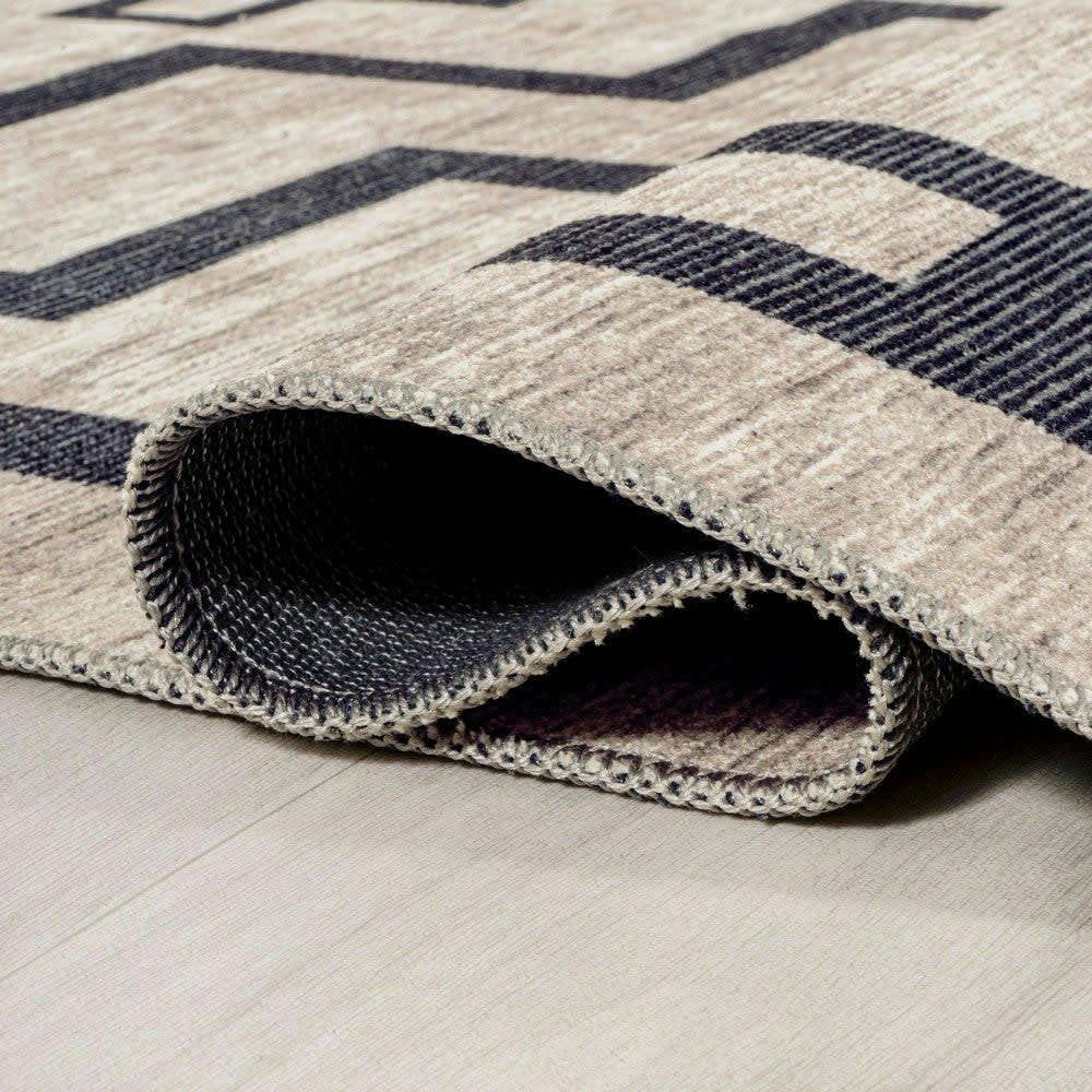 Ashkii Minimalist Medallion Machine-washable Area Rug