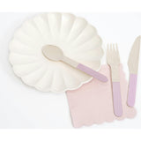 Soft Pink Wooden Cutlery Set