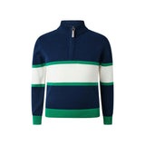 Striped Half Zip Sweater