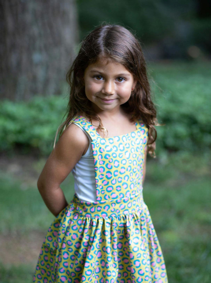 Pinafore Dress in Cheetah