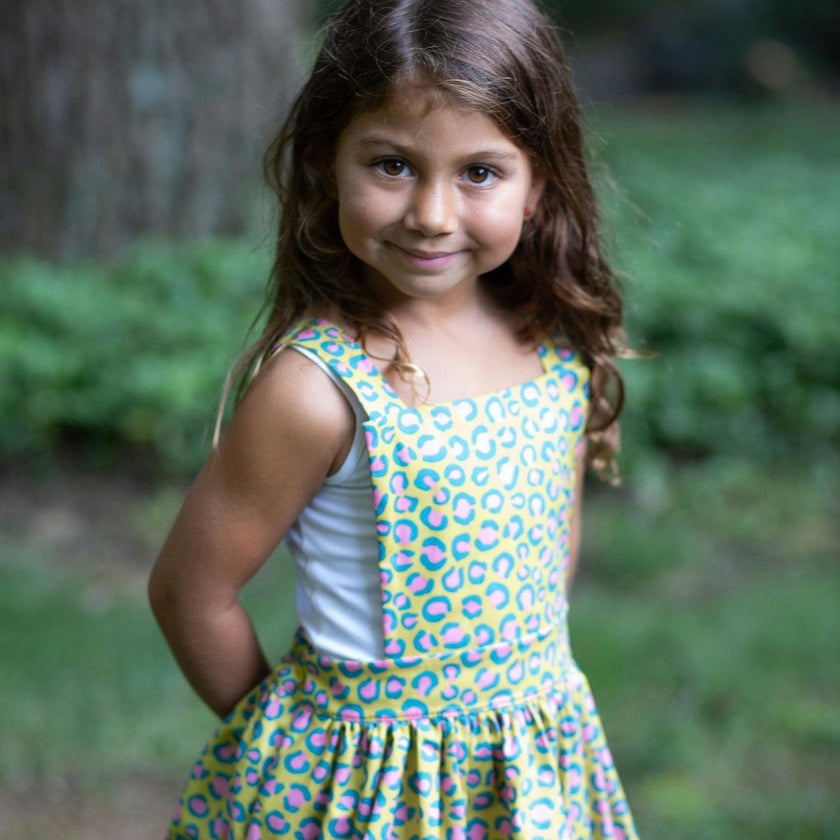 Pinafore Dress in Cheetah