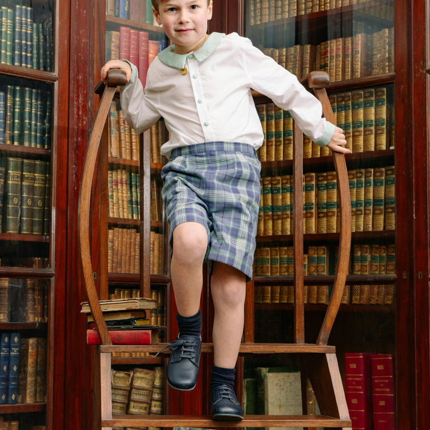 William Blue Tartan Dressy Set