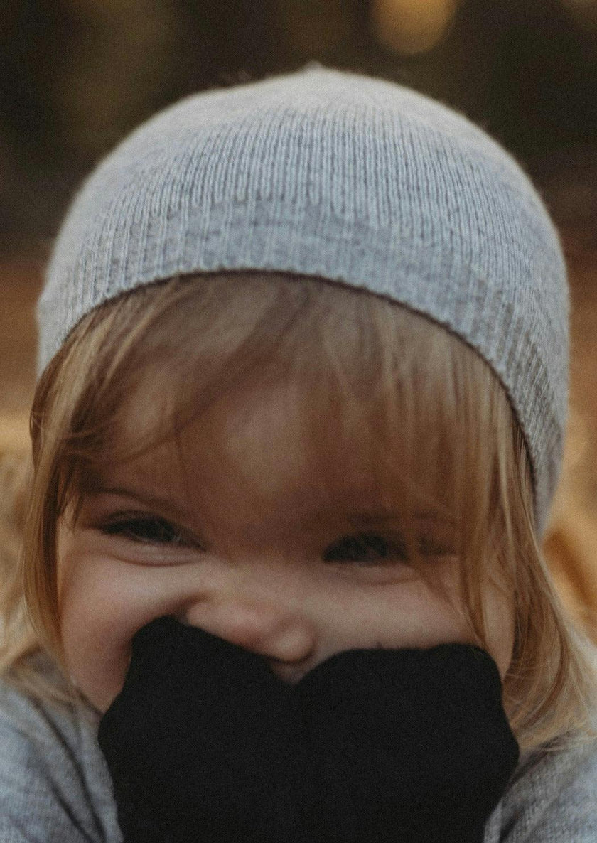 Cashmere & Merino Wool Beanie | Grey Merle