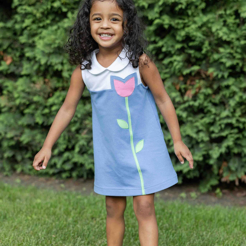 Pique Knit Dress With Tulip
