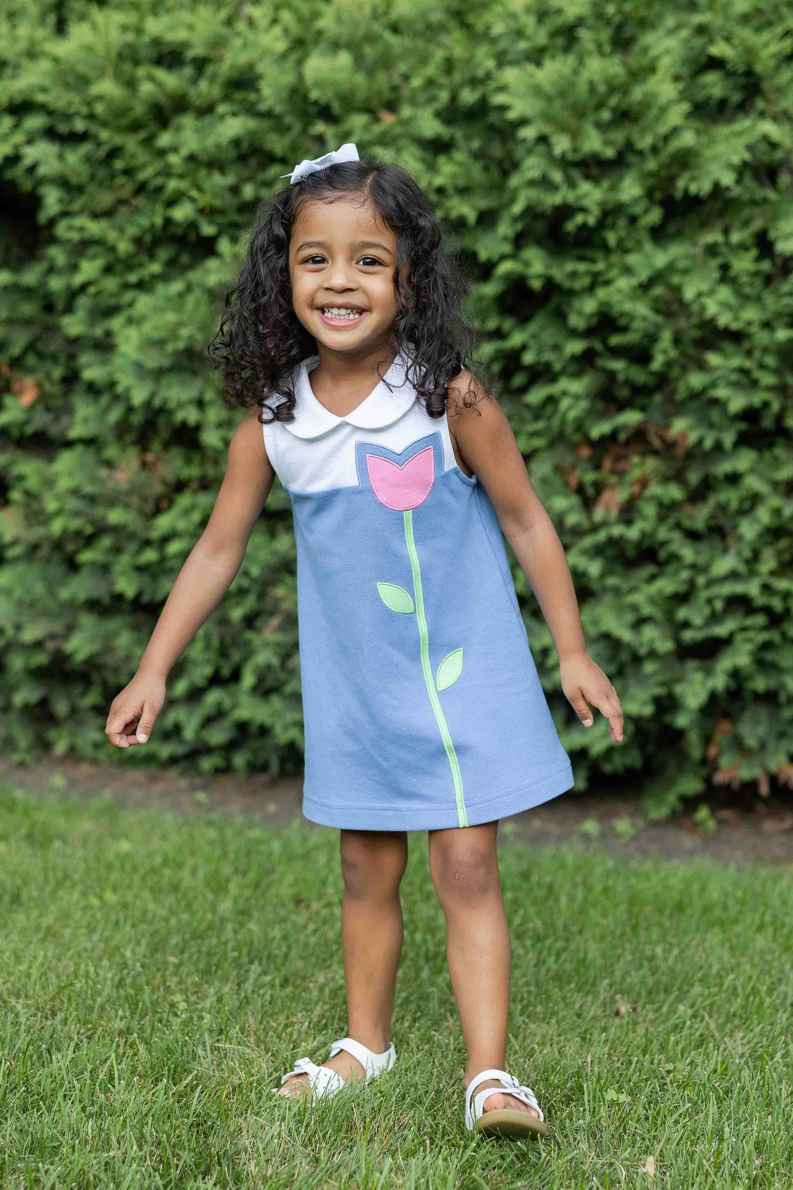Pique Knit Dress With Tulip