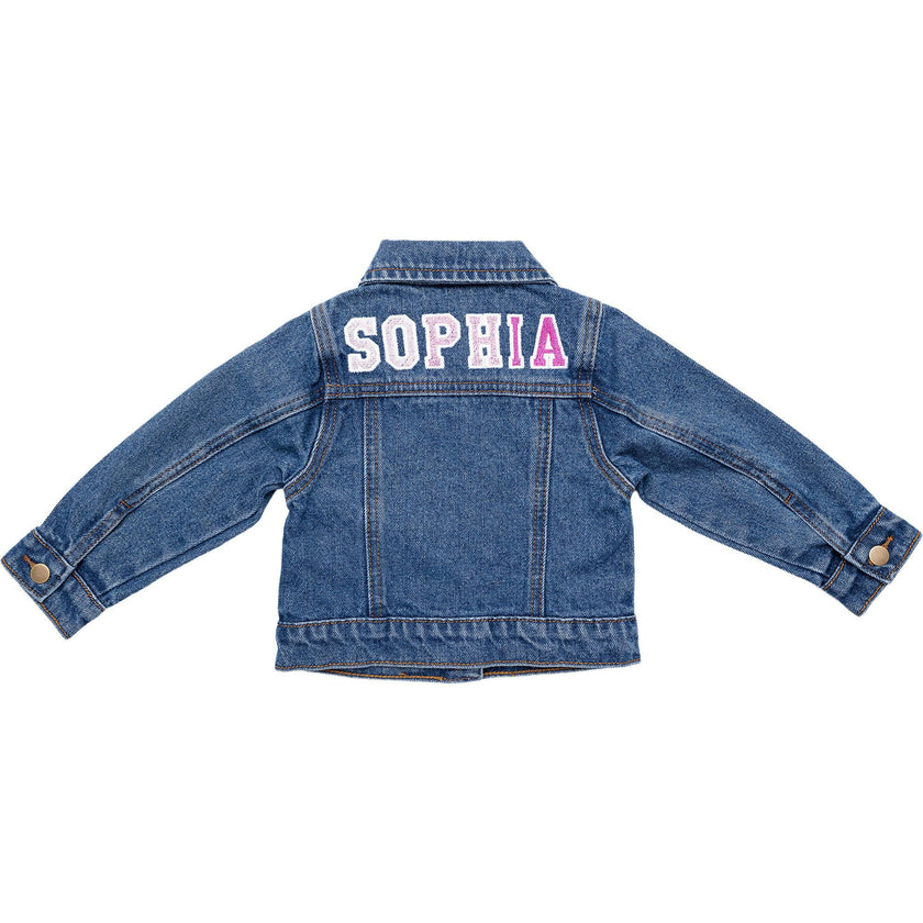 Custom Embroidered Washed Denim Jacket