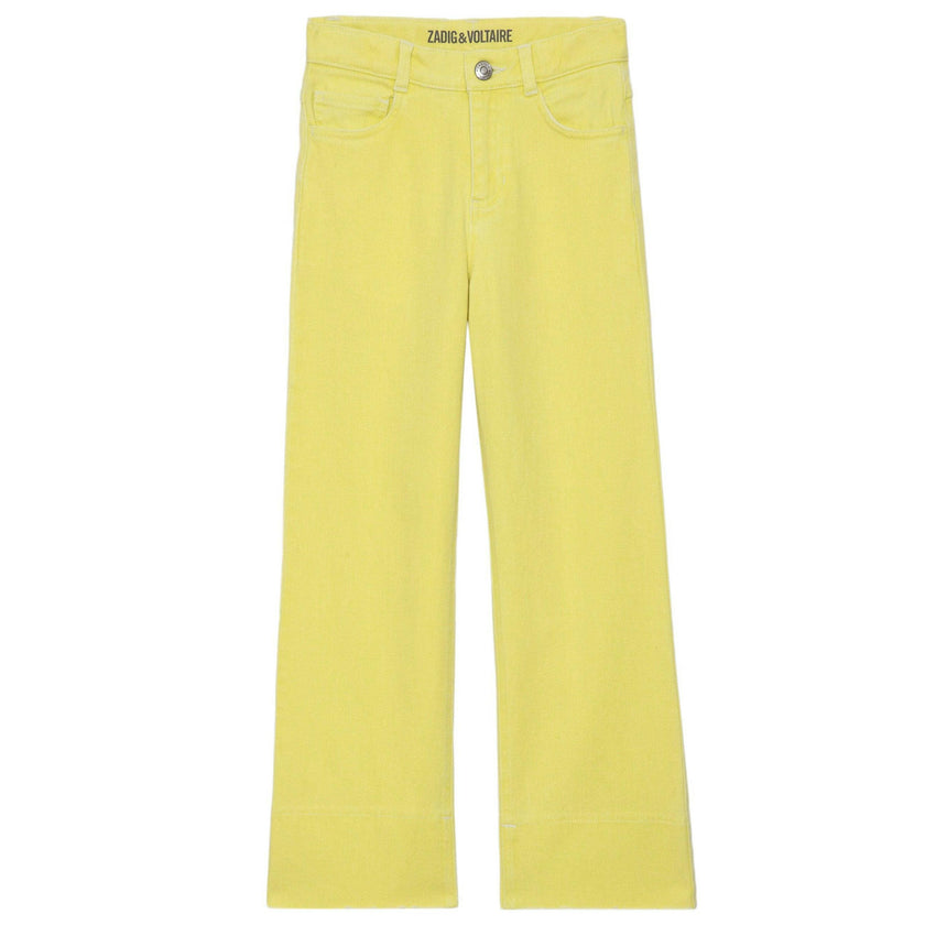 ZADIG & VOLTAIRE Straw Yellow Wide-Leg Trousers