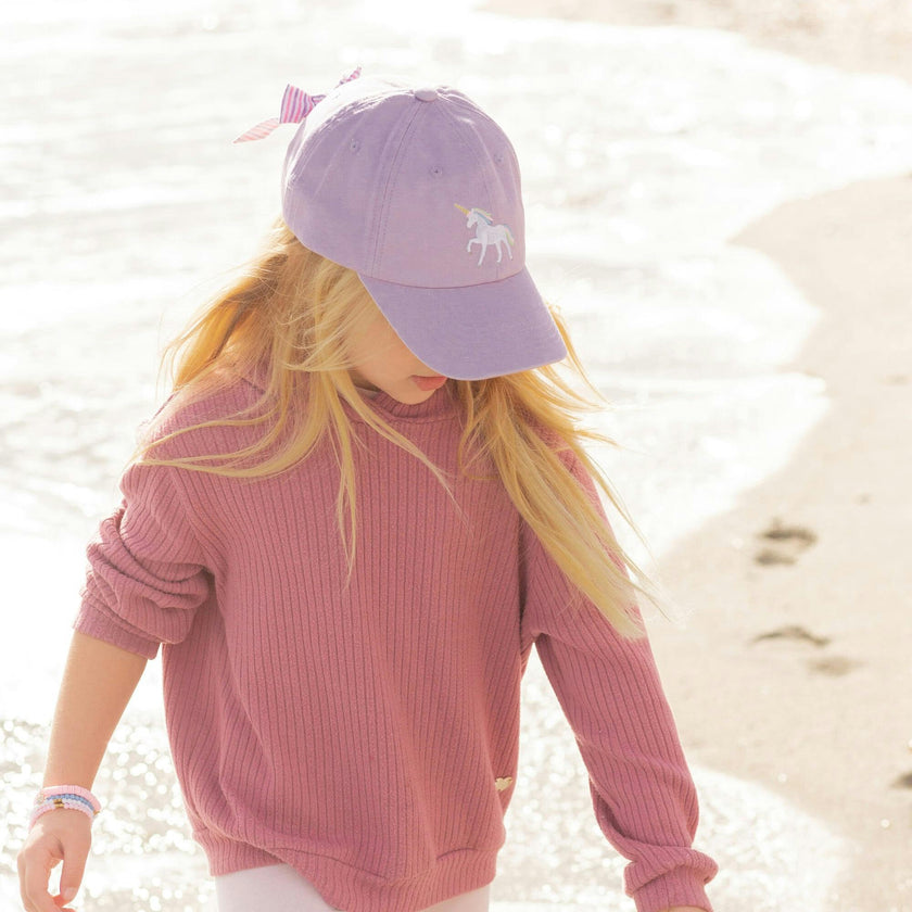 Rainbow Unicorn Bow Baseball Hat