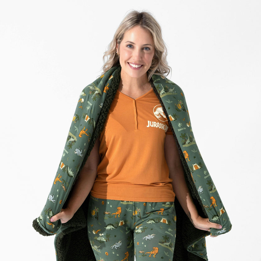 Jurassic Park: Safari Bamboo Sherpa Blanket
