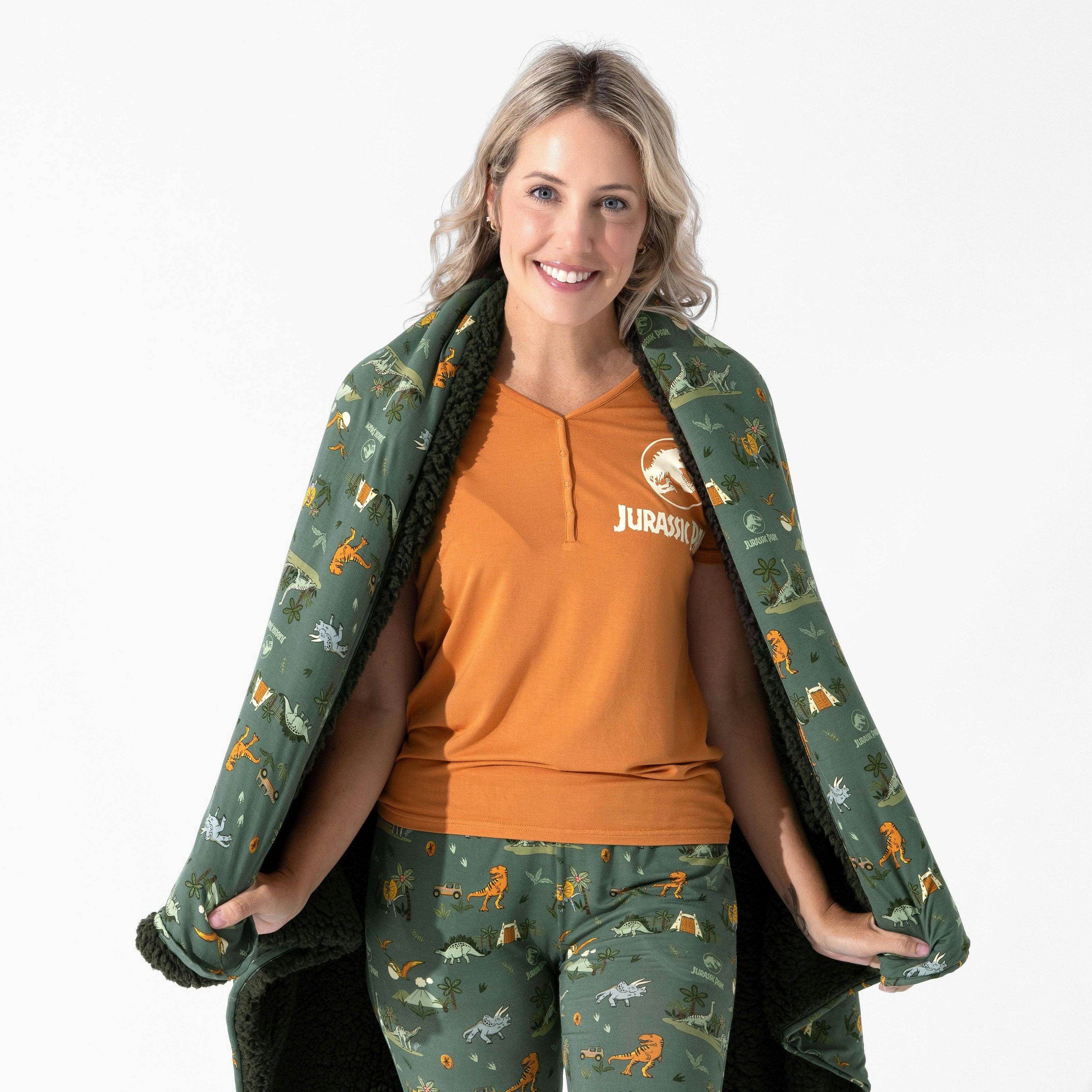 Jurassic Park: Safari Bamboo Sherpa Blanket