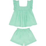 girls gustavia gingham ruffle top and short set