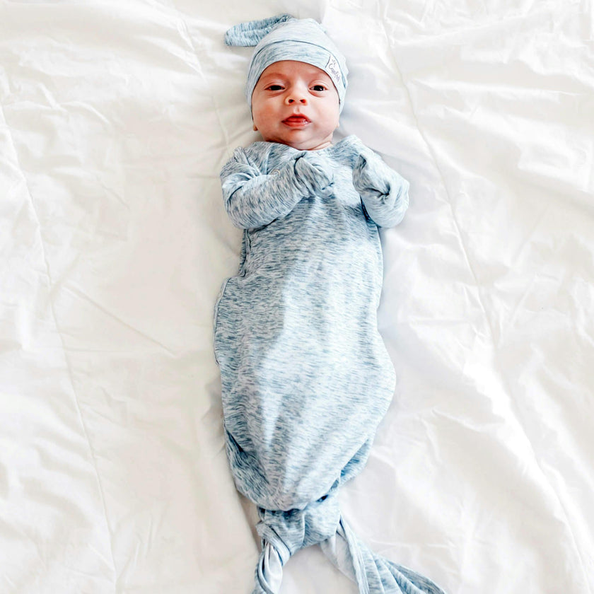 Newborn Knotted Gown - Lennon