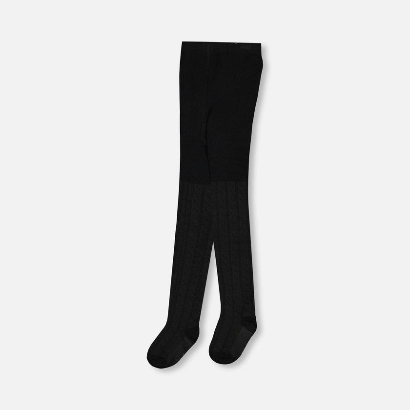 Baby Cable Tights Black