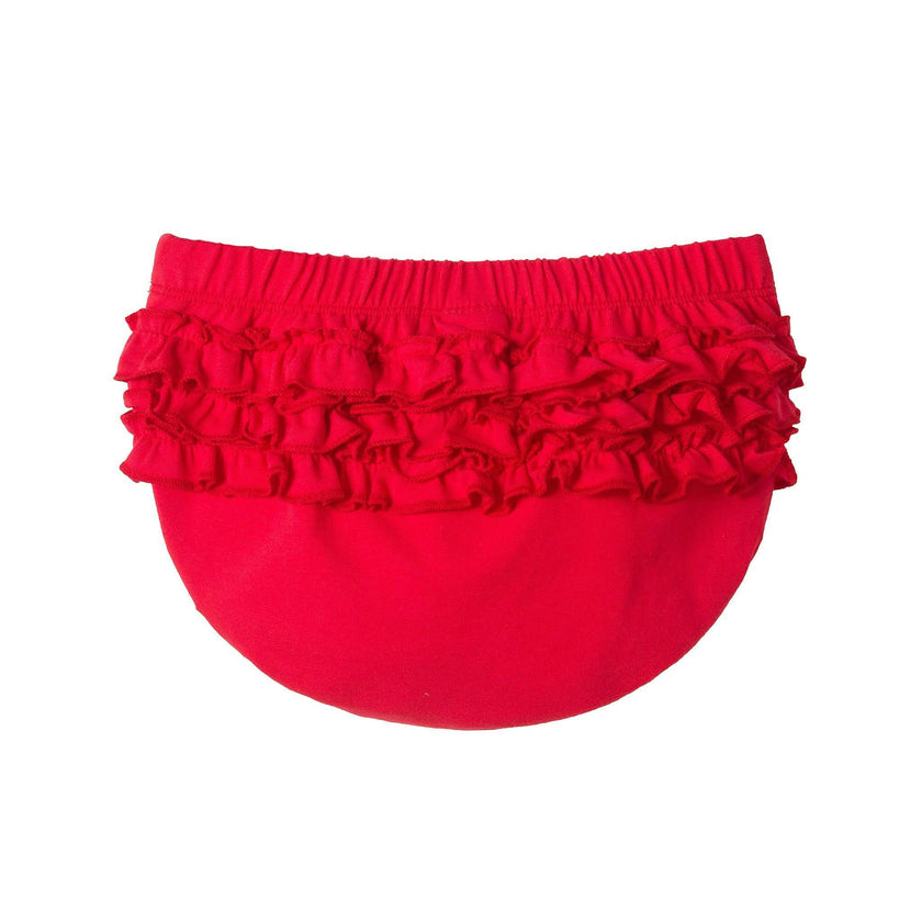 Infant Girls (0-12M) Quilted Knit Dress & Headband Set | Tulle Bows - Red