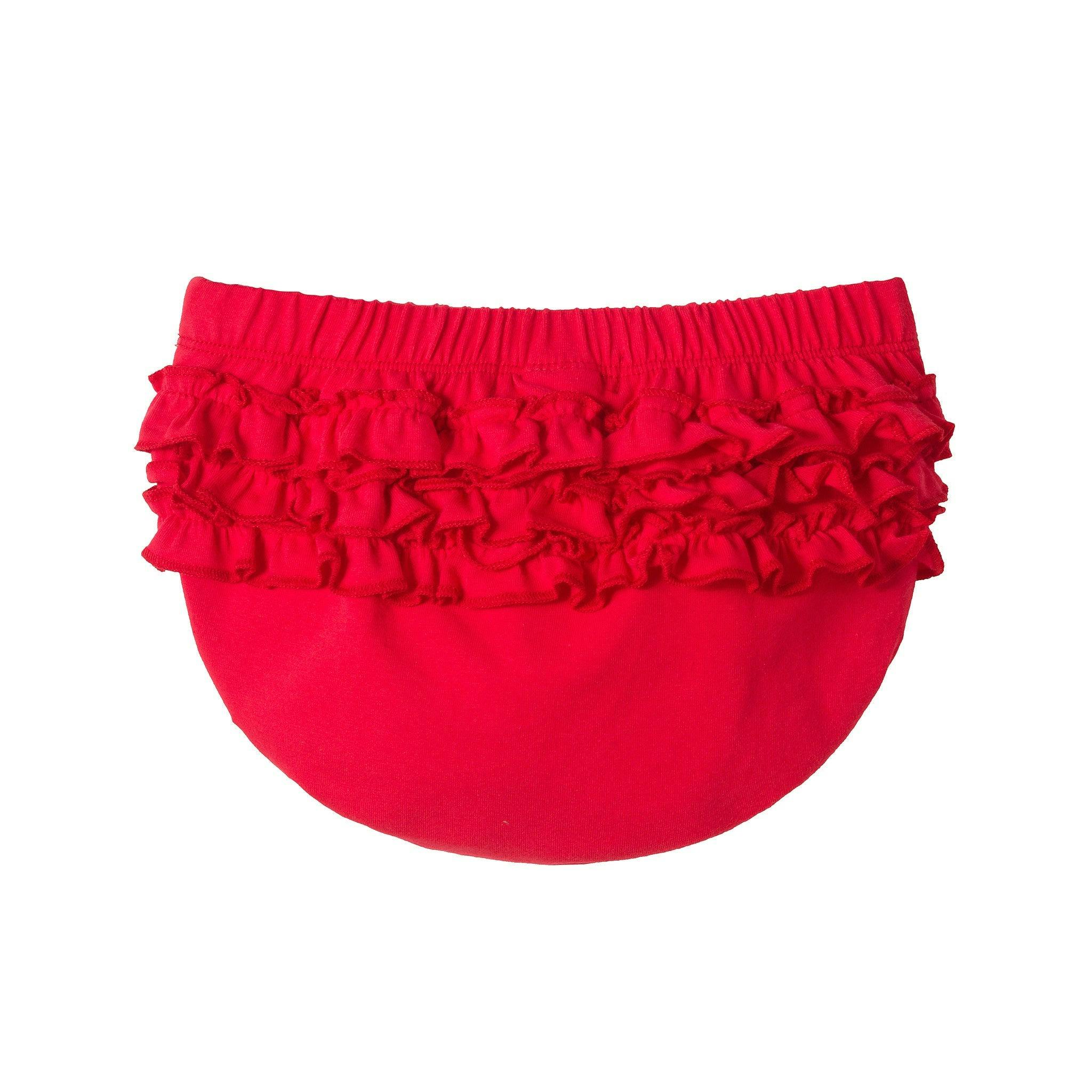Infant Girls (0-12M) Quilted Knit Dress & Headband Set | Tulle Bows - Red