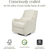 Devon Recliner and Swivel Glider in Ivory Boucle