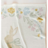 Pastel Floral Bunny Blanket Lovey Gift Set