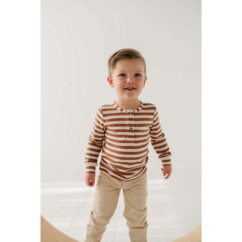 Boy's Long Sleeve Henley Shirt