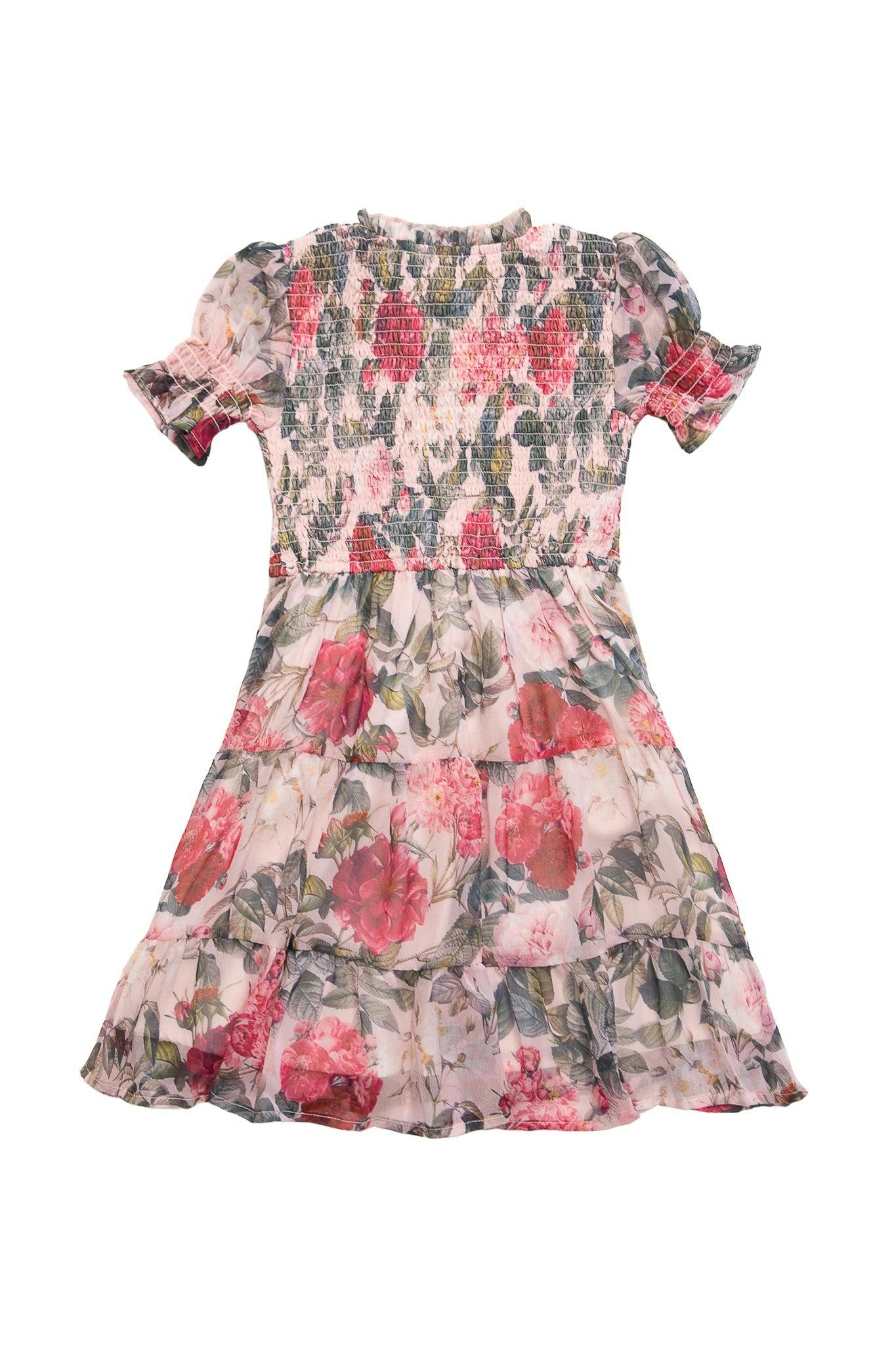 Mini Cordelia Dress in Pink Bloom