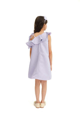 Purple Petulla Off Shoulder Ruffle Dress