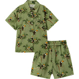 Collar Button-Up Shirt and Shorts Set