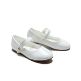White Maleia Clover Charm Flats