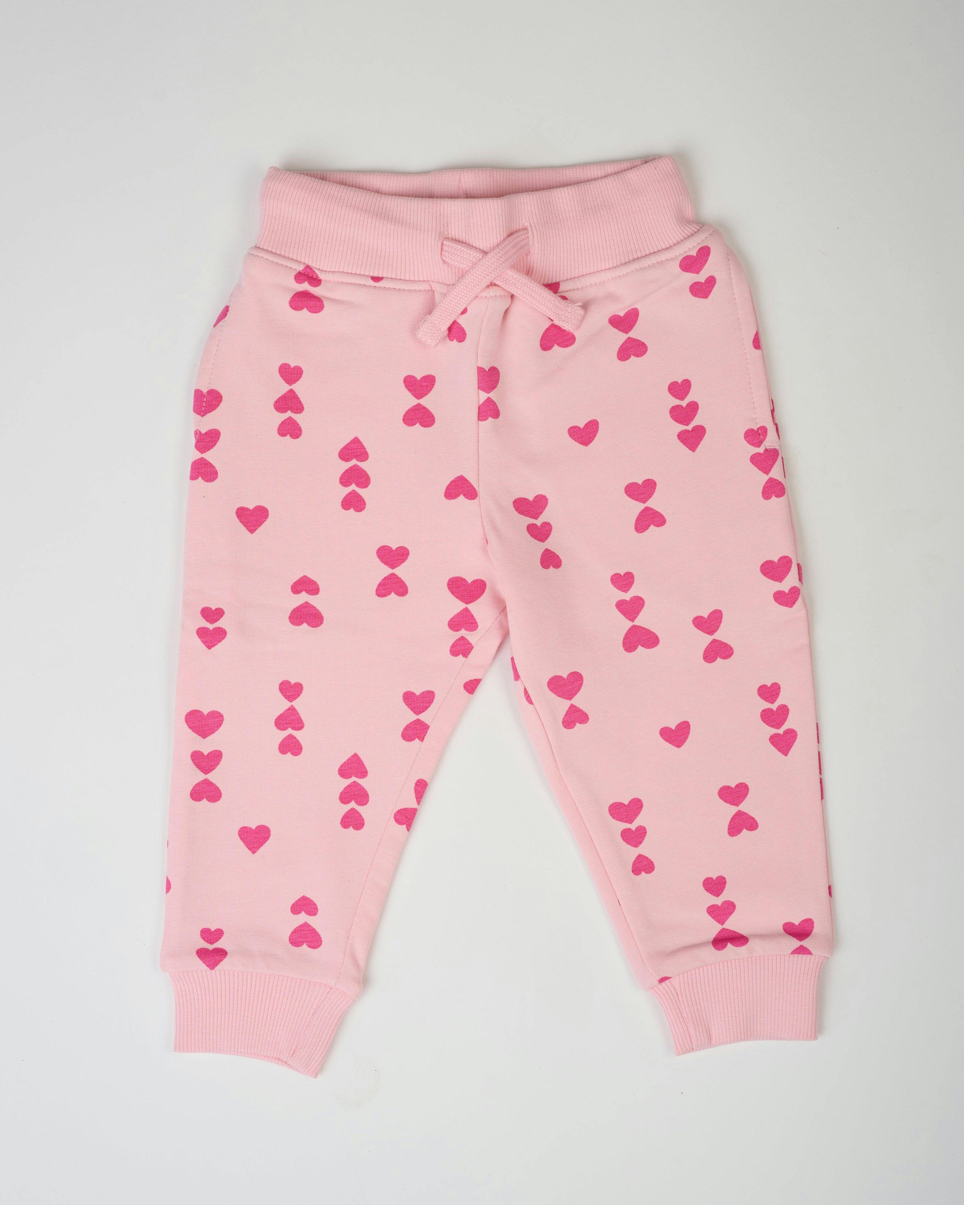 Pink-on-Pink Hearts Joggers