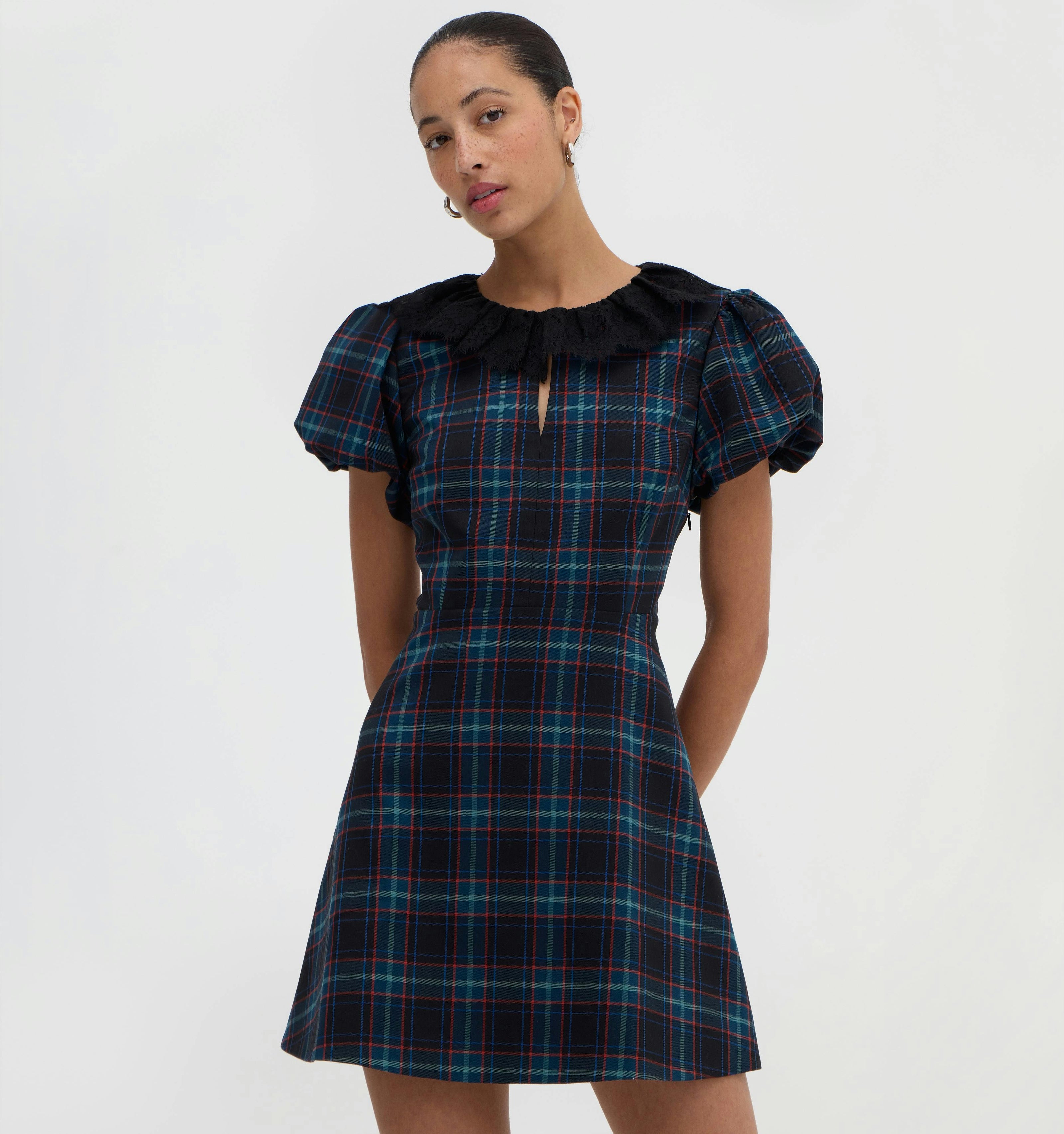 The Antoinette Dress - Jewel Tartan