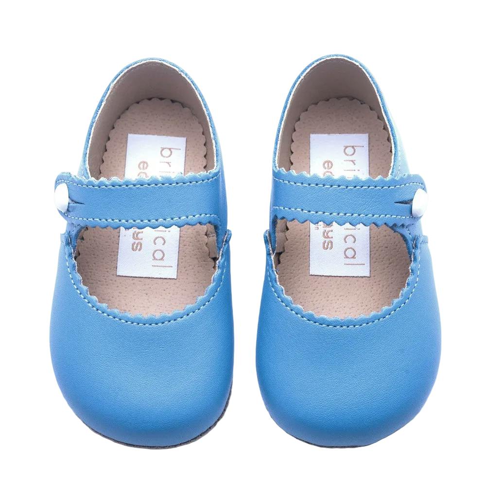 Emma British Pre-Walker Baby Shoes - Porcelain Blue