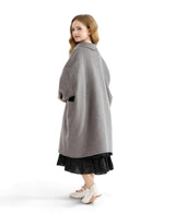 Gray Wool Coat with Peter Pan Collar