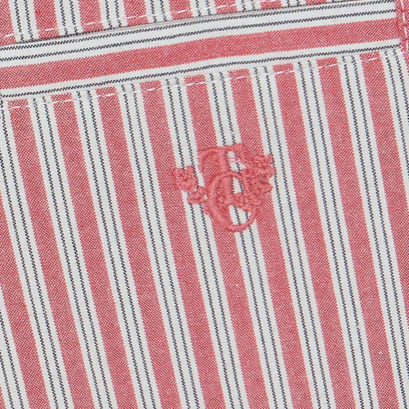 TARTINE ET CHOCOLAT Striped Cotton Shorts - Rouge