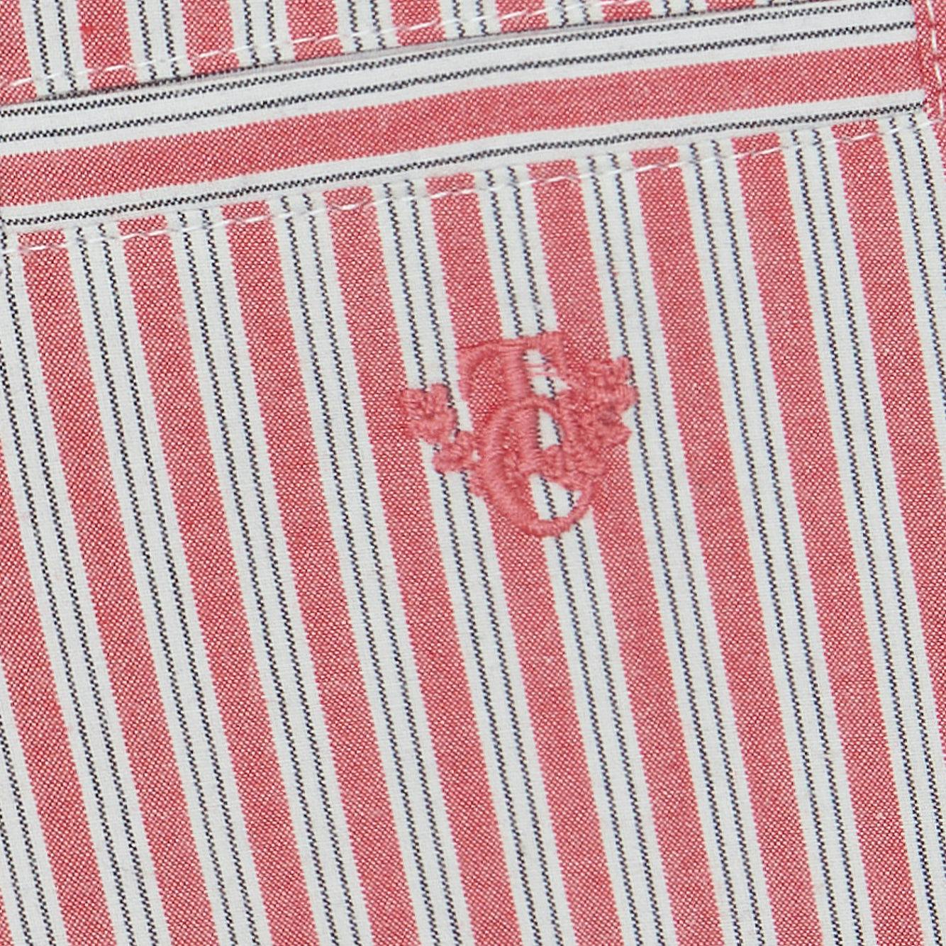 TARTINE ET CHOCOLAT Striped Cotton Shorts - Rouge