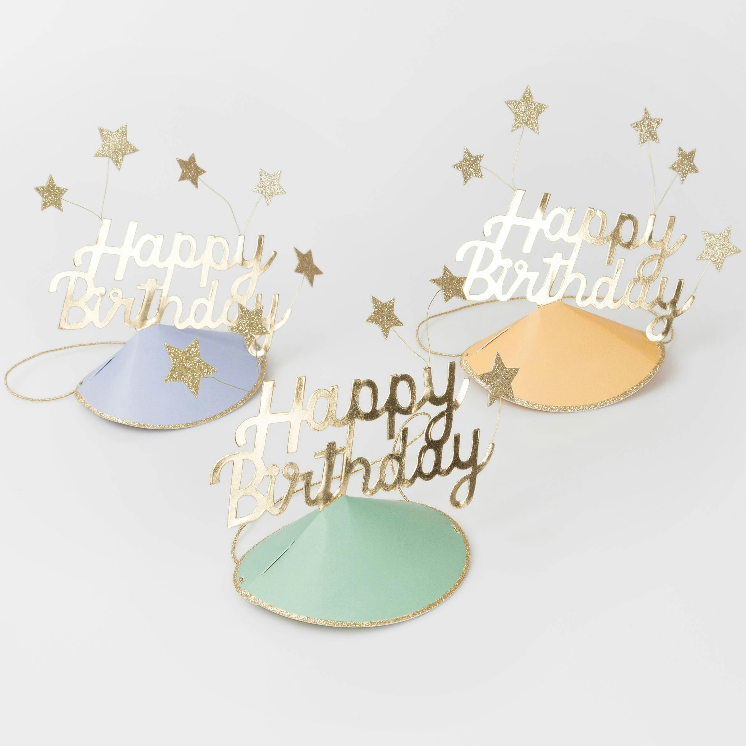 Happy Birthday & Stars Party Hats