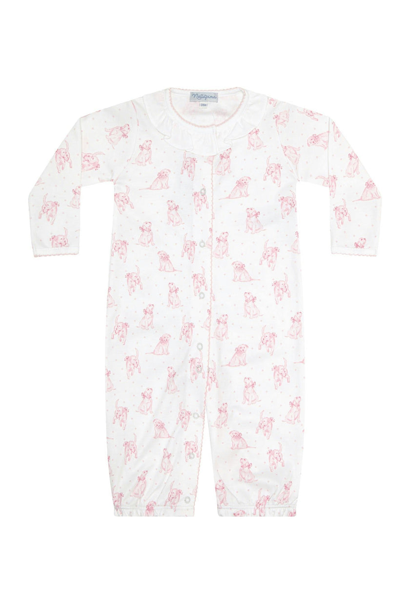 Pink Puppy Love Print Converter Gown