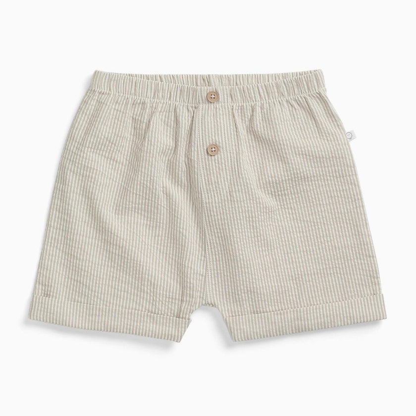 Striped Cotton Shorts