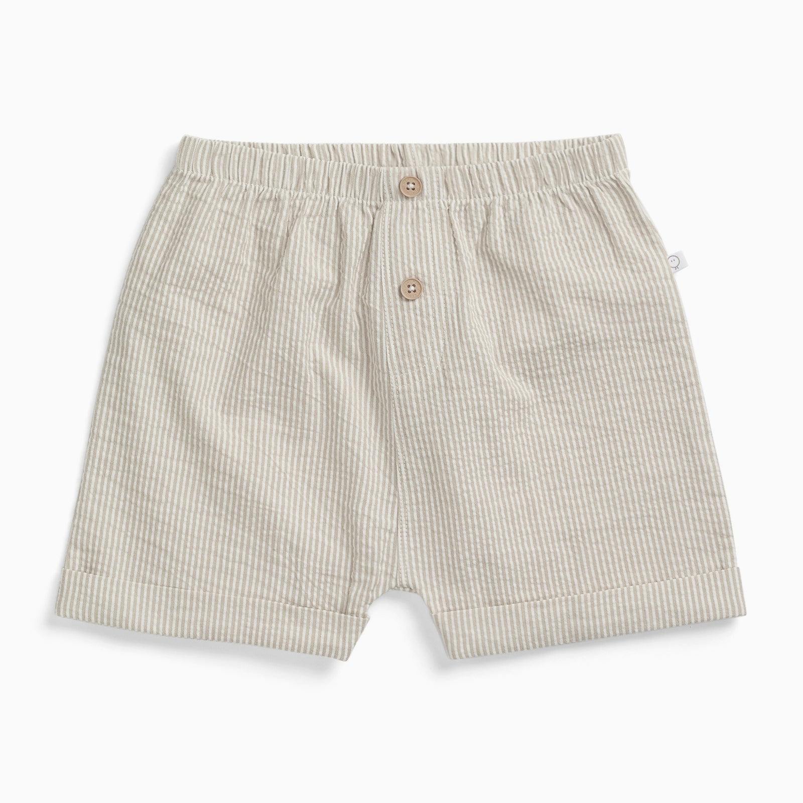 Striped Cotton Shorts