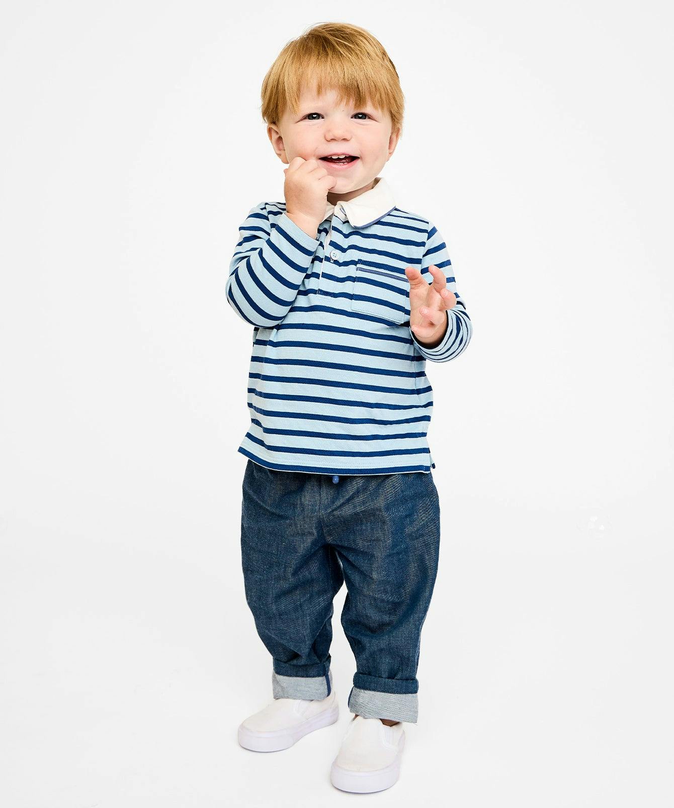 Parker Polo, Sky Blue Stripe