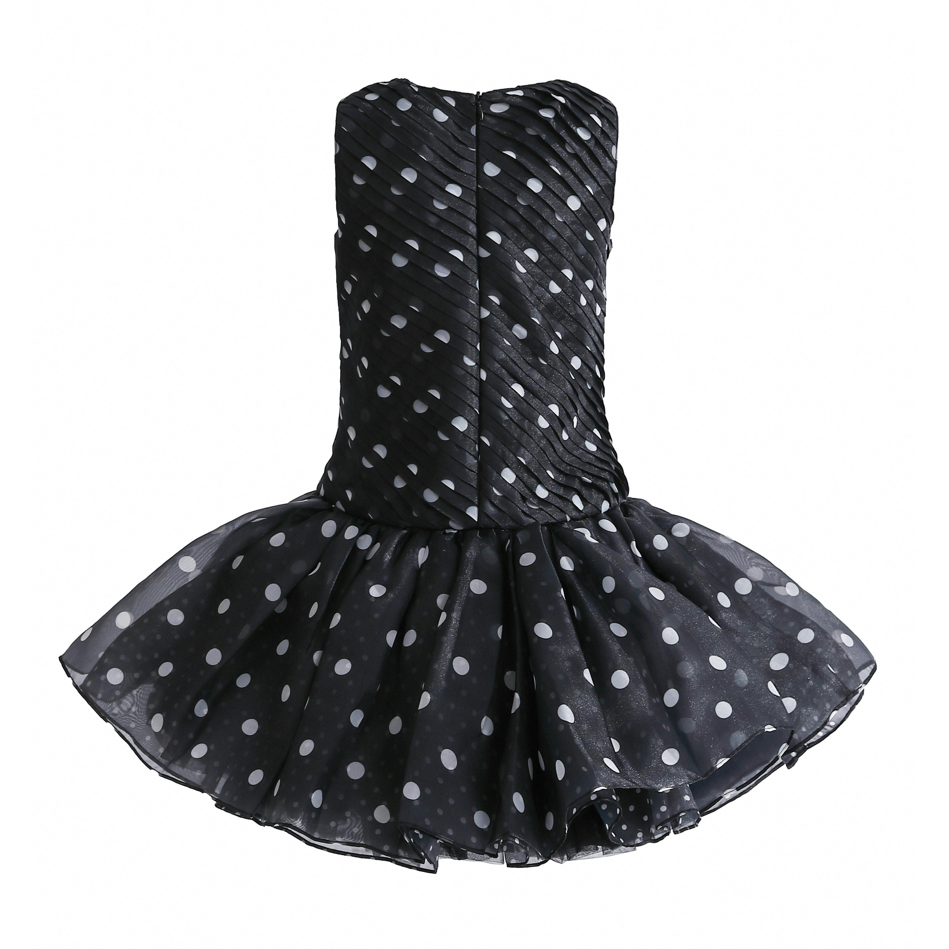 Black Calivra Polka Dot Dress