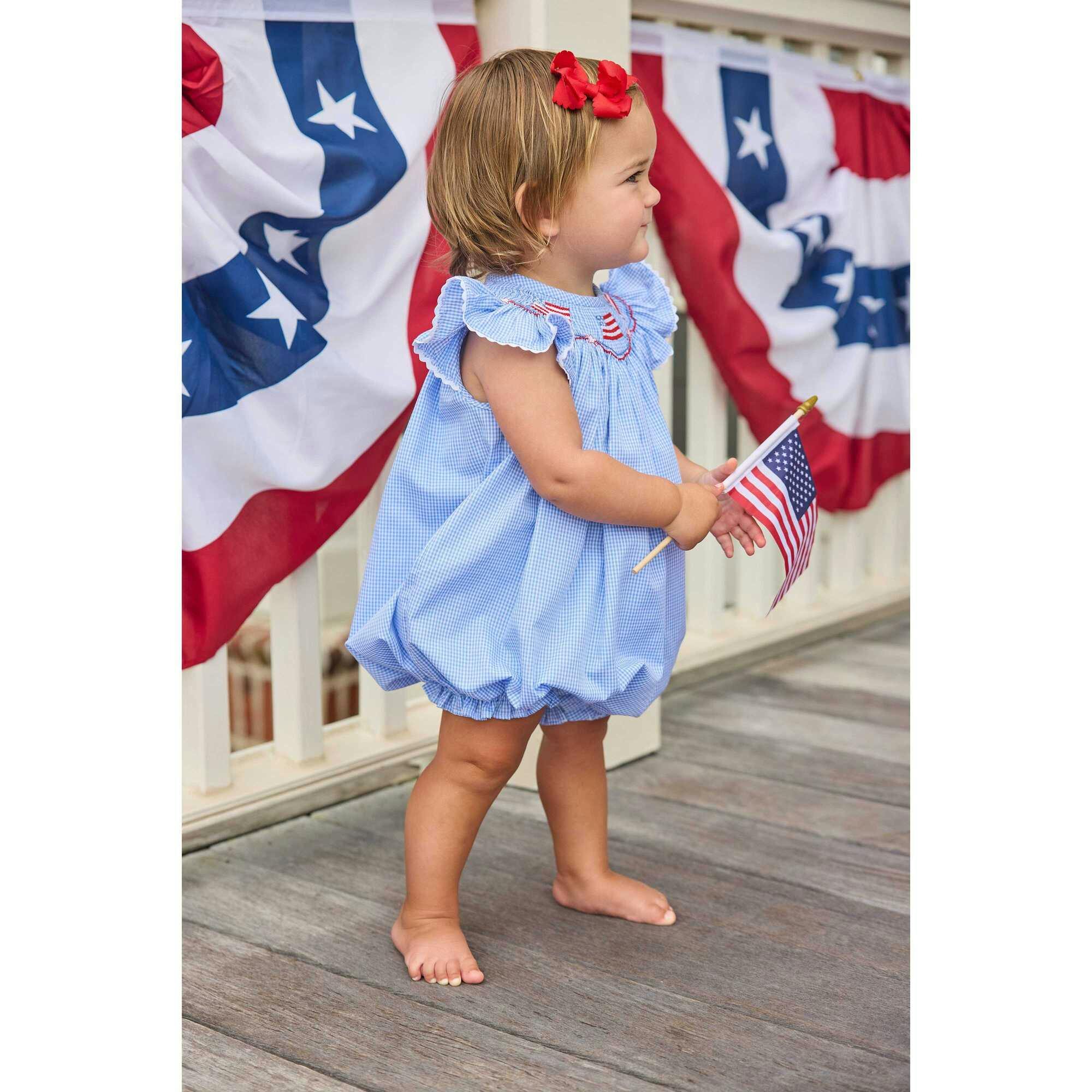 Smocked Bishop Bubble - Flags