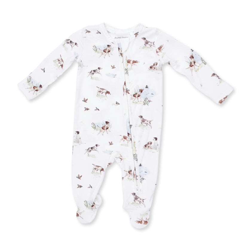 Pointer Pups and Duck Buddies - 2 Way Zipper Footie