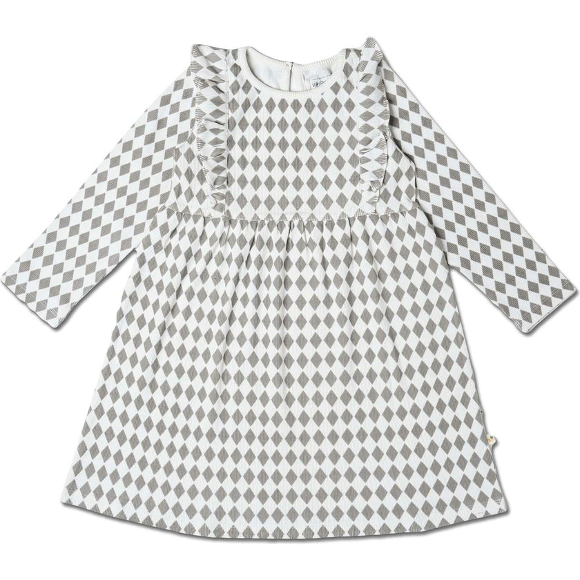 Organic Long Sleeve Ruffle Dress