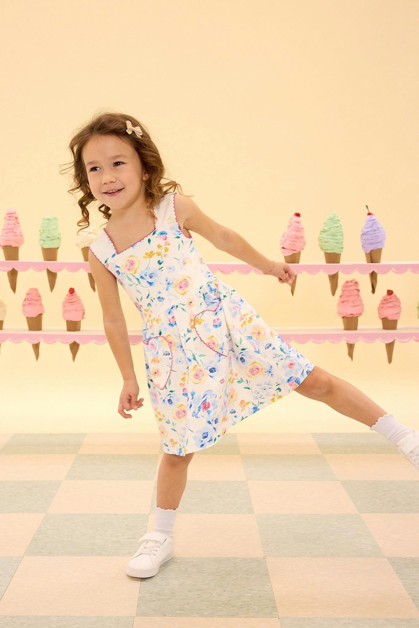 Rue Playdress in Blue Bouquet