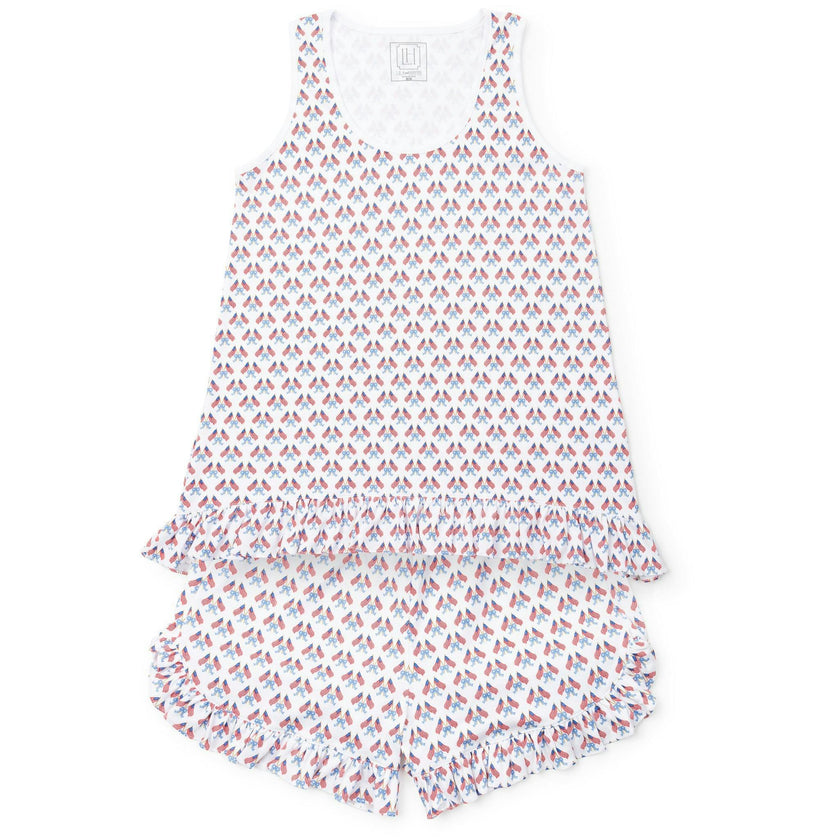 Mallory Women's Pajama Short Set - Stars, Stripes and Bows