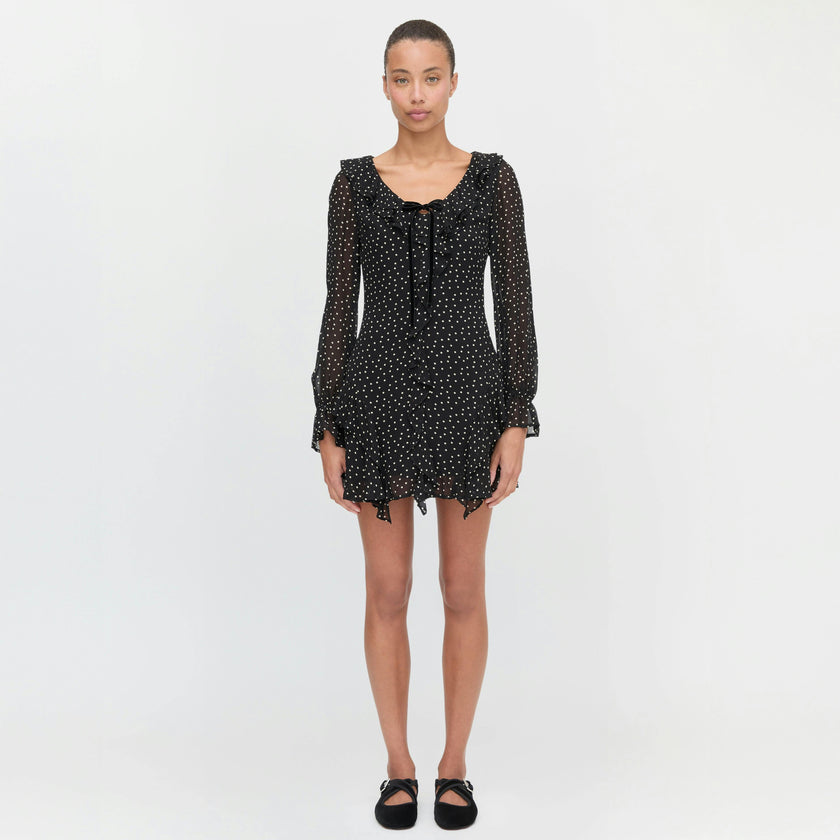 The Bridget Dress - Black Polka Dot